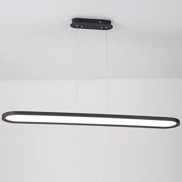 Rounded Corners Strip LED Modern Pendant Lighting Chandelier Hanging Lamp - Image 7