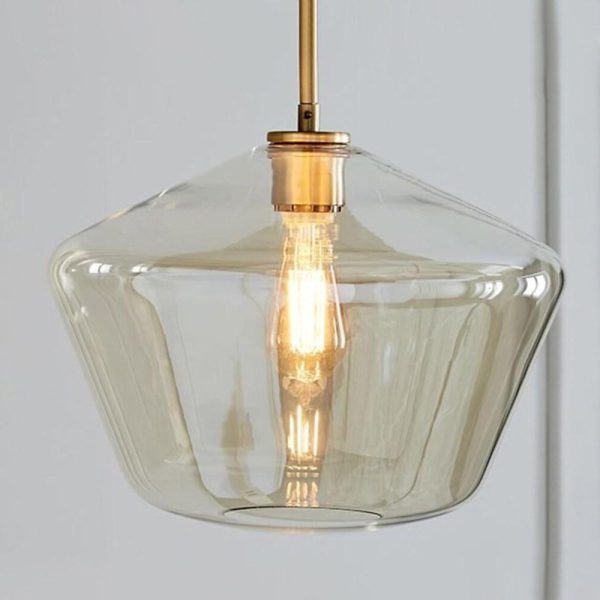 Nordic Classic Copper Glass Pendant Lights Industrial Style Droplight - Image 8
