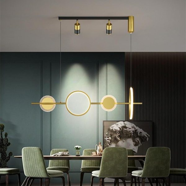 Artistic Circles Linear LED Modern Chandeliers Kitchen Pendant Lighting - Image 3