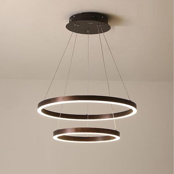 Circle Bedroom Room Chandeliers Modern Aluminum Acrylic Kitchen Ceiling Light - Image 4