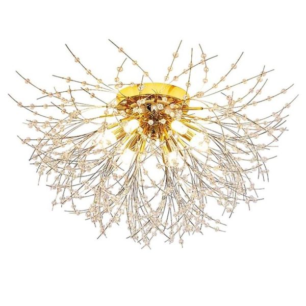 Classic Metal Crystal LED Traditional Flush Mount Lighting Ceiling Lights - Image 6