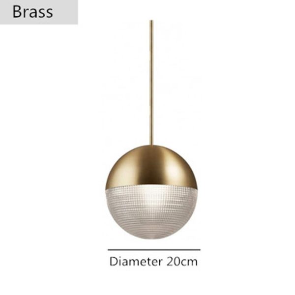Round Ball Electroplated Glass Metal LED Nordic Pendant Lighting Island Light - Image 5