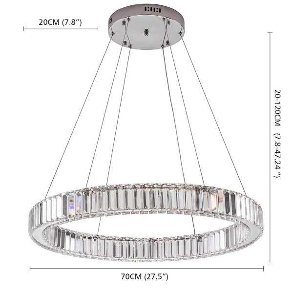 Luxury 1-Light Ring Shaped Wagon Wheel Chandelier in Gold Finish - Image 11