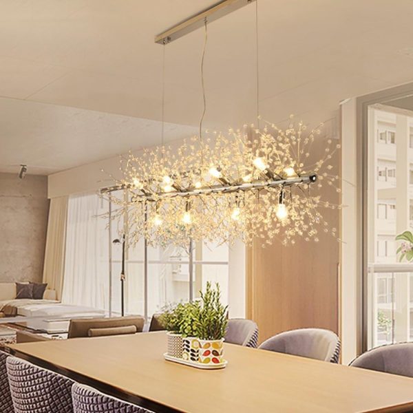 Dazzling Crystal LED Modern Chandeliers Pendant Light Hanging Lamp - Image 2