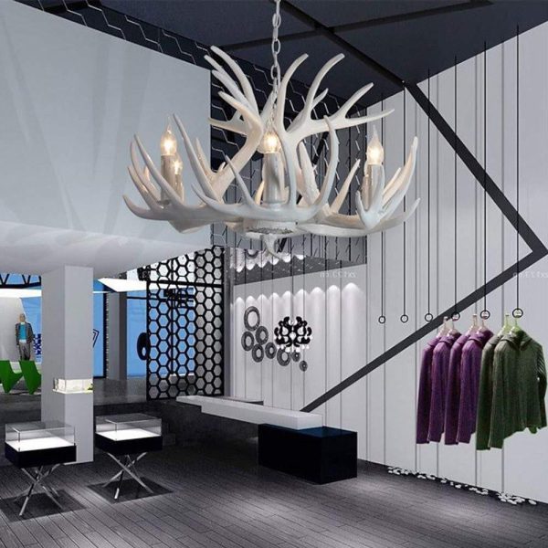 Vintage Antler Chandelier with Candle Lights - 4/6/8 Lights - Image 4