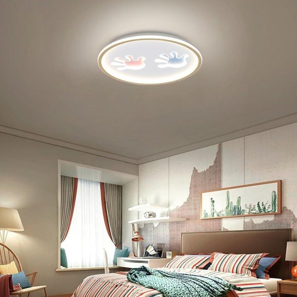 Round Hands Image LED Nordic Flush Mount Lighting Ceiling Lights Hanging Light - Image 4