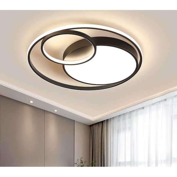 3 Circle Metal Artistic LED Flush Mount Ceiling Light for Bedroom - Image 4