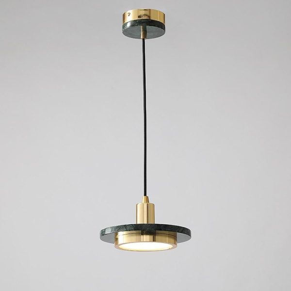 Double Circle Pendant Lighting Classic Metal Marble Island Pendant Lights - Image 7
