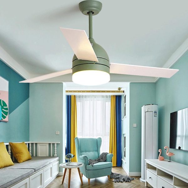 Electroplated Metal Acrylic LED Nordic Ceiling Fans with Lights - Image 4