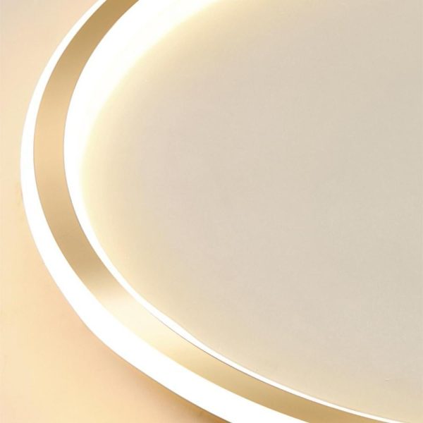 Circular Minimalist Metal Silica Gel LED Flush Mount Ceiling Light for Living Room - Image 5