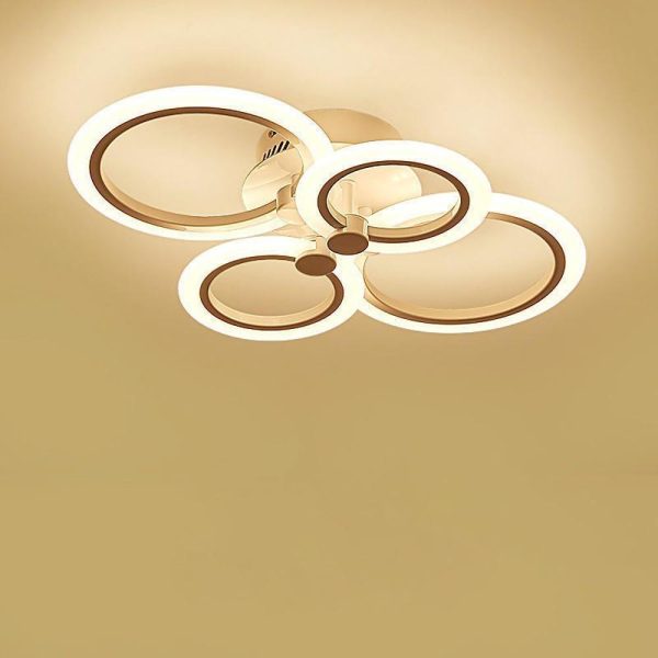 Circles Aluminum Acrylic Cluster Style Design Flush Mount Lighting LED Living Room Bedroom Ceiling Lights - Image 6
