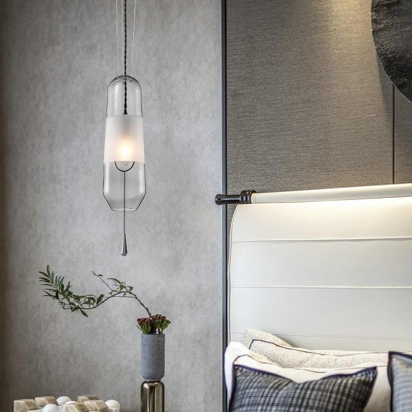 Long Oval Glass LED Nordic Pendant Light Hanging Lamp Island Lights - Image 2