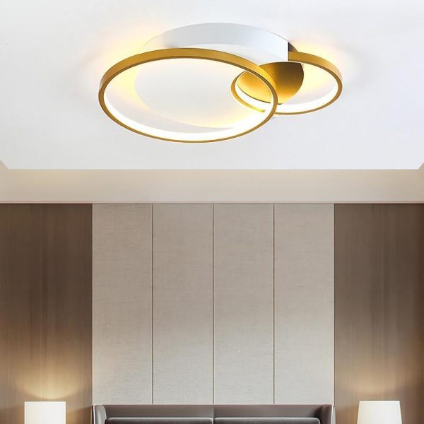 Multiple Square Circular LED Nordic Flush Mount Lighting Ceiling Lights - Image 2