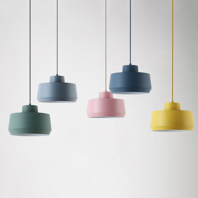 z012422-4.jpg Macaron Candy Jar 1-Light Aluminum Pendant Light - Image 1