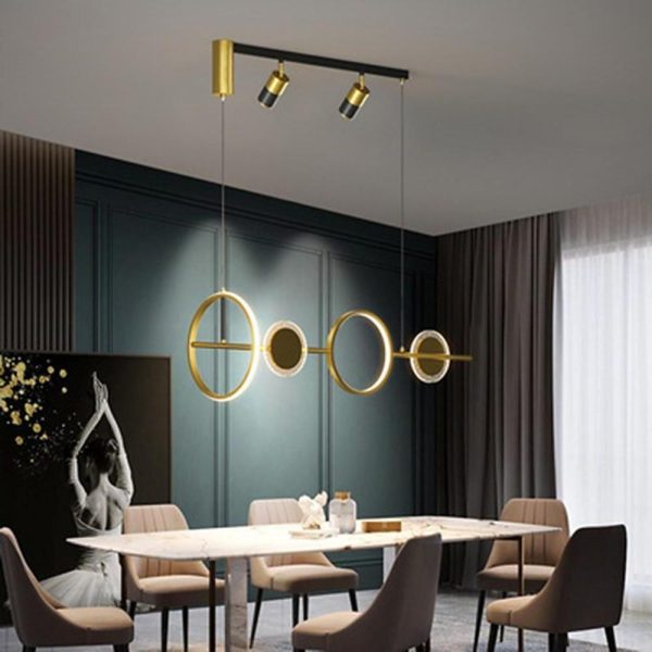 Artistic Circles Linear LED Modern Chandeliers Kitchen Pendant Lighting - Image 4