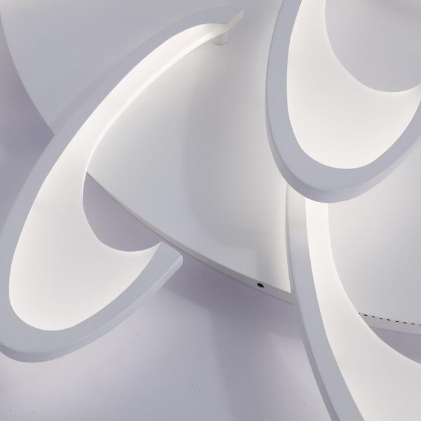 Modern Geometric Wave Flush Mount Light Fixtures Circle Ceiling Light 1 Bulb - Image 11