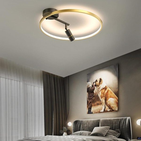 LED Circle Spotlight Modernist Single Dimmable Flush Mount Ceiling Light for Bedroom - Image 2