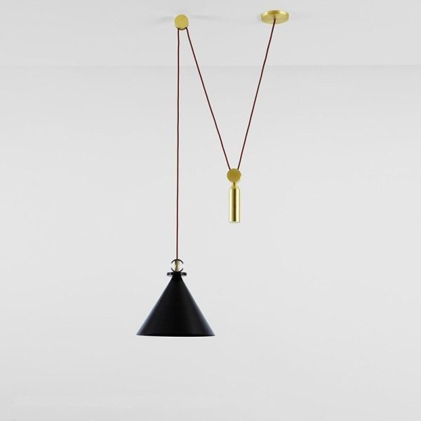 Electroplated metal Conical Adjustable Linear LED Modern Pendant Lighting - Image 3