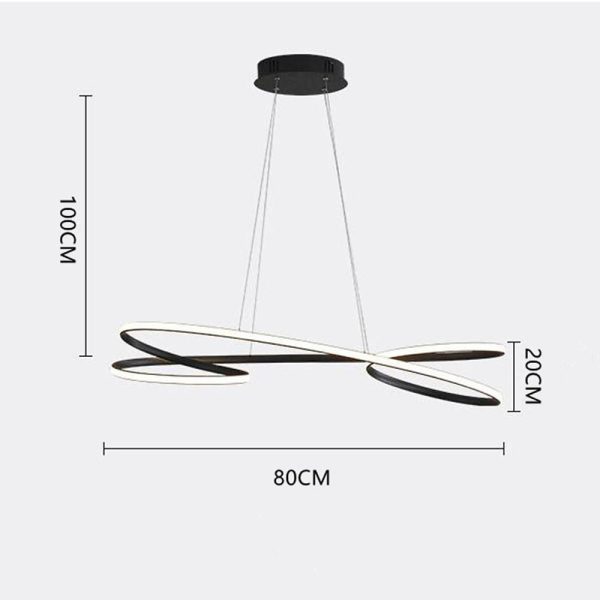 Vintage LED Ribbon Twist Chandelier - Image 7
