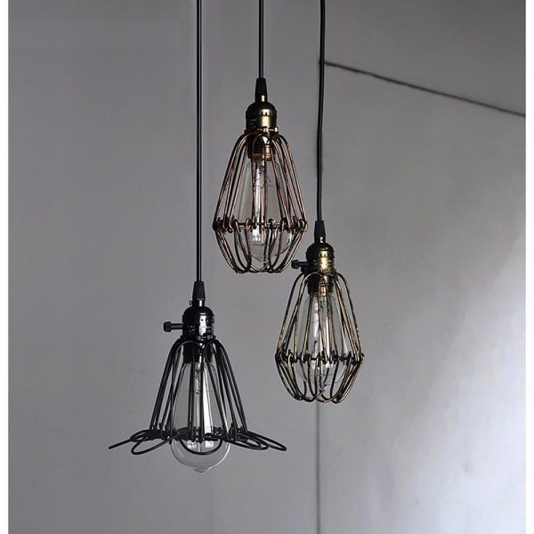 Nordic Vintage Metal Lantern Pendant Light LED Industrial Ceiling Light - Image 3