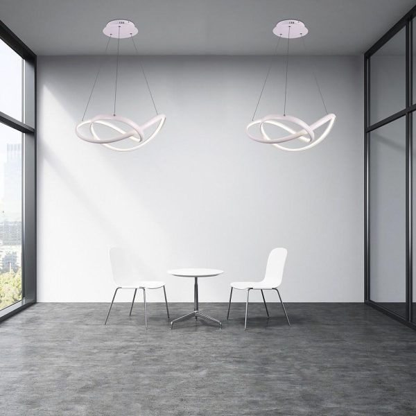 Interweaving Curved Decor Dimmable LED Adjustable Modern Pendant Lighting - Image 4