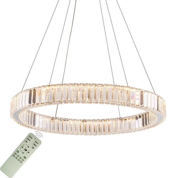 Luxury 1-Light Ring Shaped Wagon Wheel Chandelier in Gold Finish - Image 10