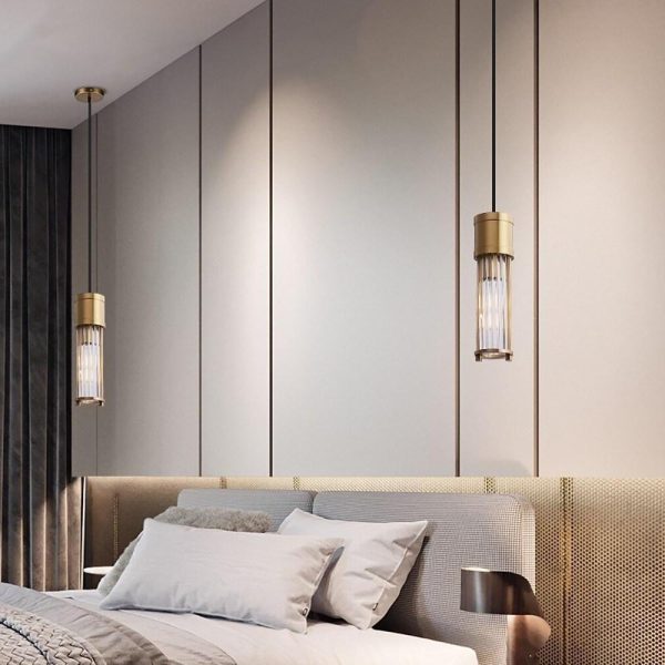 Cylinder Shaped LED Crystal Modern Pendant Light Island Lights Hanging Lamp - Image 2