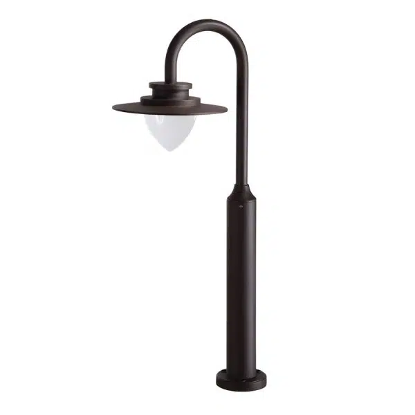 Minimalist Nordic Arc Arm LED Lawn Lamp Durable Outdoor Post Lighting - Image 9