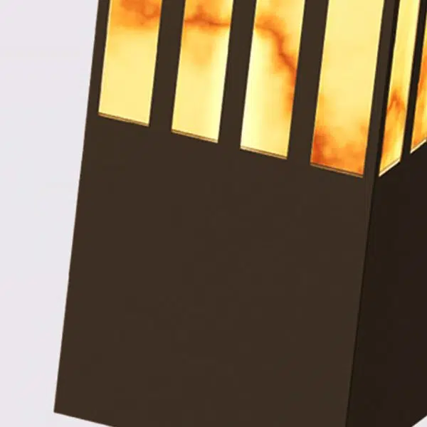 Rectangular Outdoor Garden Lights with Streak Cut Design Elegant Landscape Lighting - Image 8