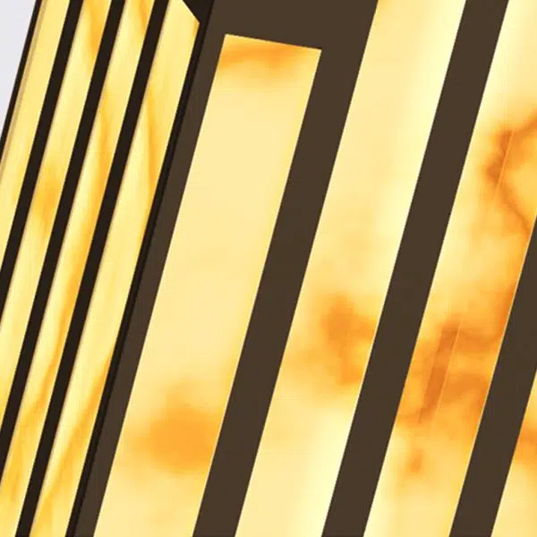 Rectangular Outdoor Garden Lights with Streak Cut Design Elegant Landscape Lighting - Image 9