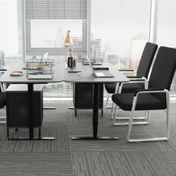 Modern Simplicity Mesh Fabric Leather Sponge Latex Steel Square Desk Chair Backrest Armrest For Home Office - Image 10