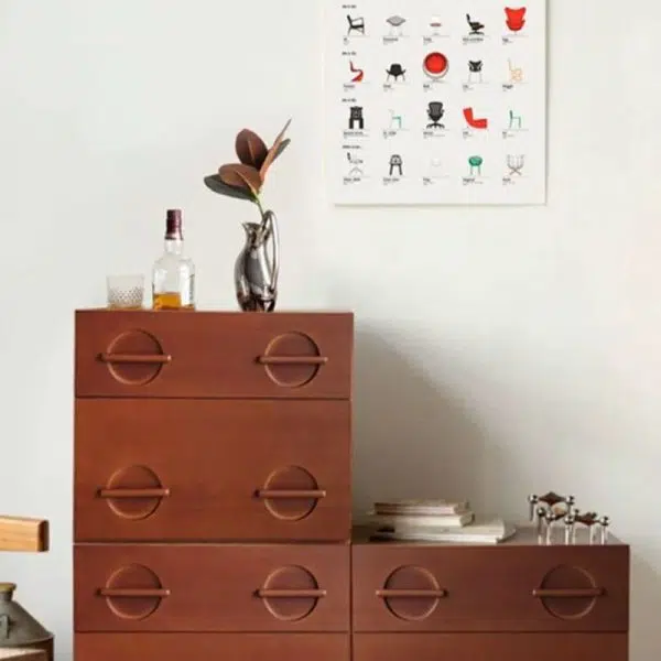 Contemporary Nordic Rectangular Solid Wood Nightstand 2-Drawer For Bedroom - Image 12