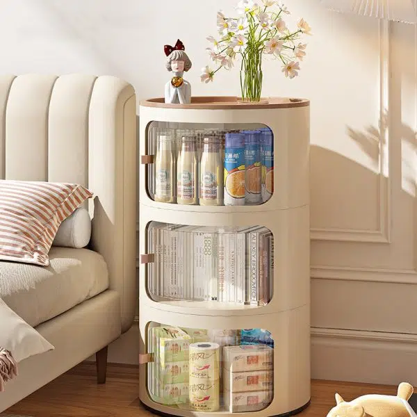 Contemporary Creative Round PP PET End Table 2/3/4 Storage For Living Room - Image 2