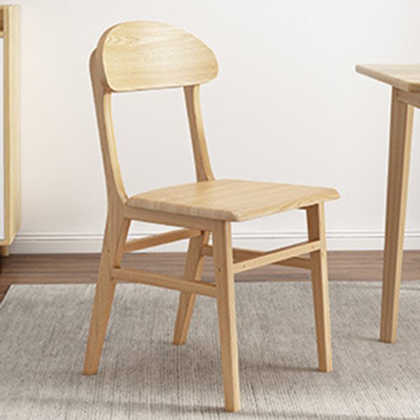 Contemporary Nordic Wood Sponge Square Elliptical Dining Chair Backrest For Dining Room - Image 15