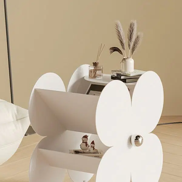 Contemporary Creative Flower Iron End Table 2-Tier For Living Room - Image 7