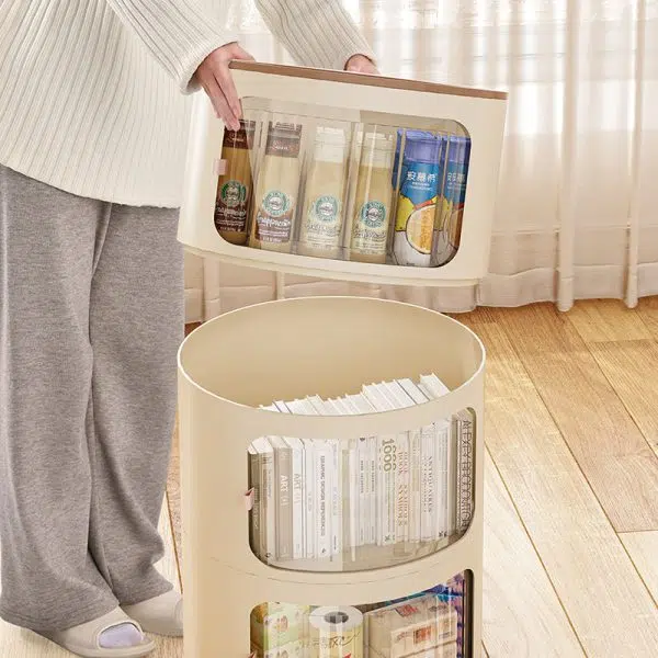 Contemporary Creative Round PP PET End Table 2/3/4 Storage For Living Room - Image 11