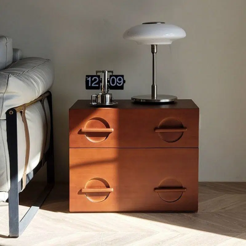 004-f57e75e6-6042-4040-a966-54d6a32ae945.jpg Contemporary Nordic Rectangular Solid Wood Nightstand 2-Drawer For Bedroom - Image 1