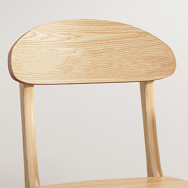 Contemporary Nordic Wood Sponge Square Elliptical Dining Chair Backrest For Dining Room - Image 9