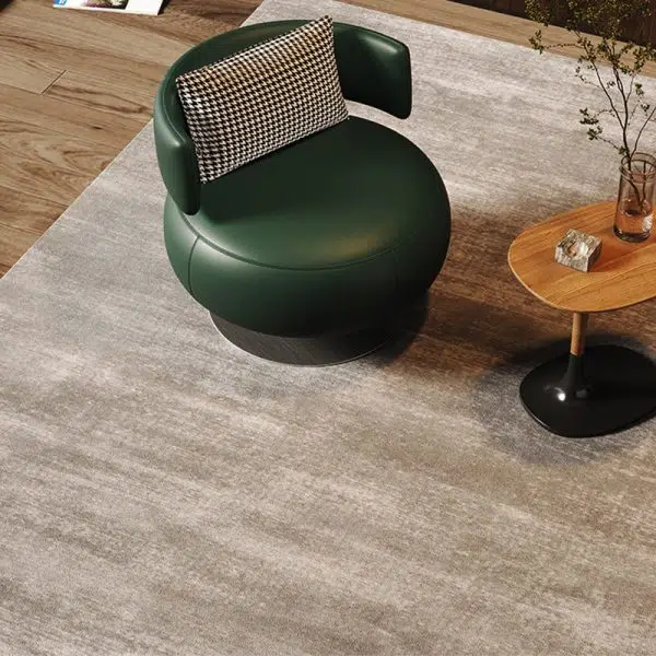 Contemporary Scandinavian Round Curved Leather Sponge Stainless Steel Accent Chair Backrest Rotatable For Living Room - Image 13