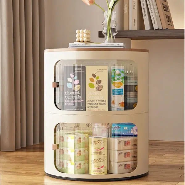 Contemporary Creative Round PP PET End Table 2/3/4 Storage For Living Room - Image 3