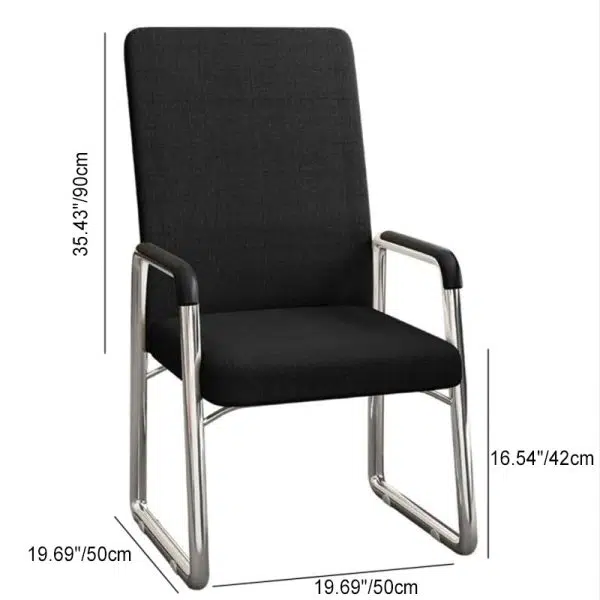 Modern Simplicity Mesh Fabric Leather Sponge Latex Steel Square Desk Chair Backrest Armrest For Home Office - Image 6