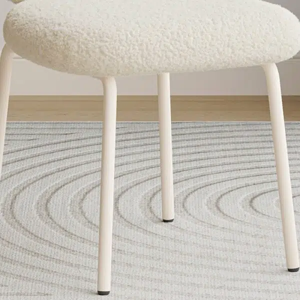 Contemporary Creative Square Iron Wool Vanity Stool Backrest Armless For Bedroom - Image 6