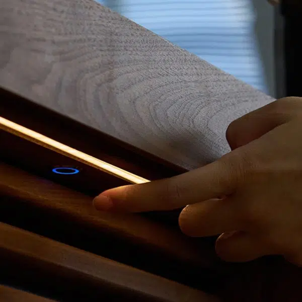 Contemporary Nordic Rectangular Wood Nightstand 2-Drawer For Bedroom - Image 5