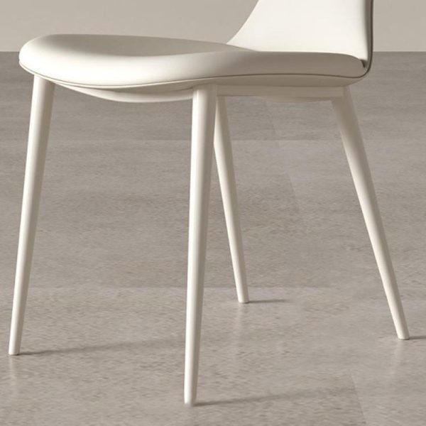Contemporary Nordic Leather Steel Square Bow Tie Dining Chair Backrest For Dining Room - Image 6