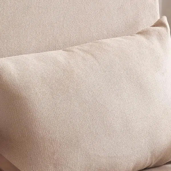 Contemporary Scandinavian Rectangular Fabric Wood Accent Chair Backrest Armrest For Living Room - Image 6