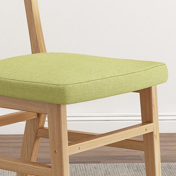 Contemporary Nordic Wood Sponge Square Elliptical Dining Chair Backrest For Dining Room - Image 10