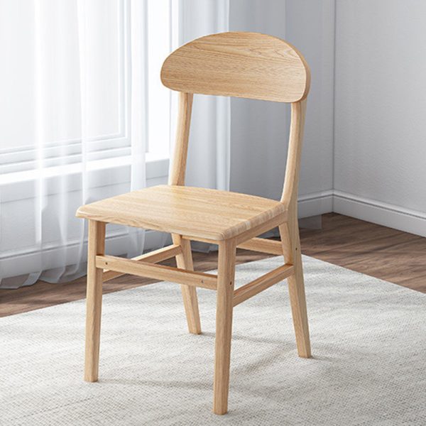Contemporary Nordic Wood Sponge Square Elliptical Dining Chair Backrest For Dining Room - Image 16