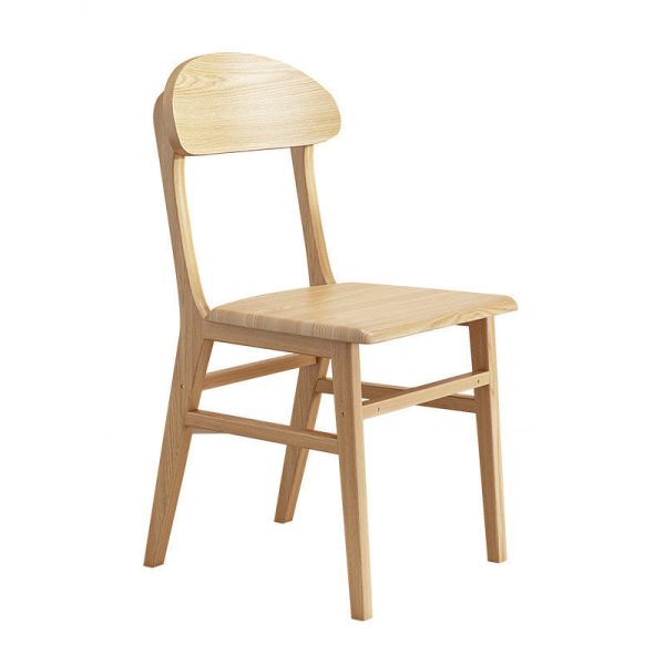 Contemporary Nordic Wood Sponge Square Elliptical Dining Chair Backrest For Dining Room - Image 21