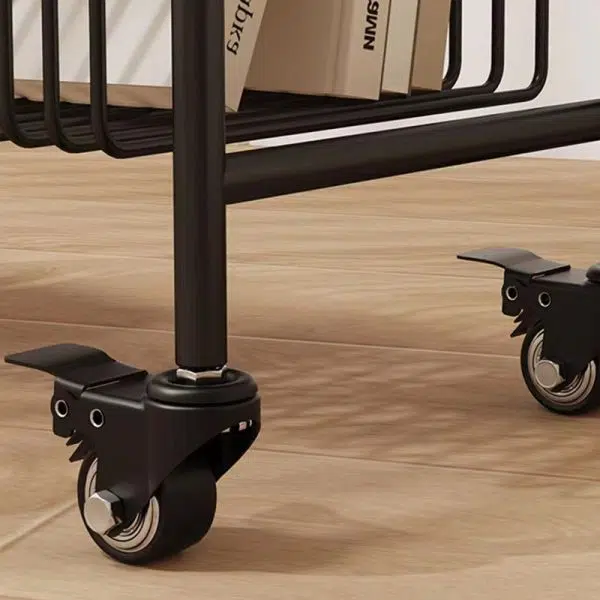 Contemporary Creative Rectangular Iron Glass End Table 2-Tier For Living Room - Image 7