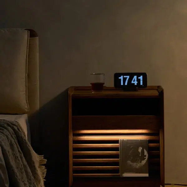 Contemporary Nordic Rectangular Wood Nightstand 2-Drawer For Bedroom - Image 20